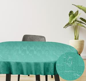 Ervi dekoračný obrus na stôl oválny - Estella listy zelená