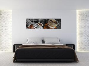 Zátišie s kávou - obraz (Obraz 170x50cm)