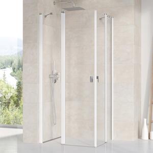 Ravak - Sprchové dvere dvojdielne Chrome CRV2-90 - biela, transparentné sklo