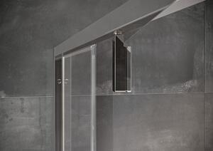 Ravak - Sprchovací kút štvrťkruhový trojdielny Nexty NSKK3-80 - biela, transparentné sklo