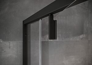Ravak - Sprchovací kút štvrťkruhový trojdielny Nexty NSKK3-80 - čierna, transparentné sklo
