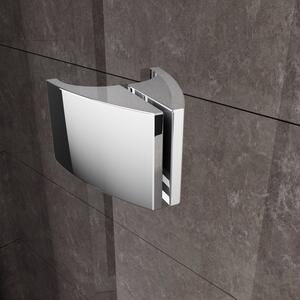 Ravak - Sprchovací kút štvrťkruhový trojdielny, Pivot PSKK3-80 cm - biela/biela+transparentná