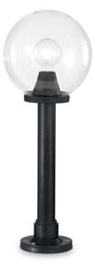 Exteriérové stojanové svietidlo Ideal lux 187556 CLASSIC GLOBE PT1 SMALL TRASPARENTE 1xE27 23W čierna IP44