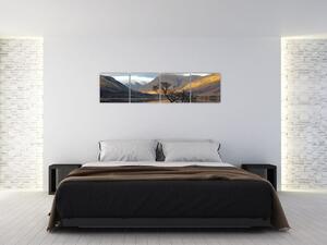 Obraz jazera medzi horami (Obraz 160x40cm)