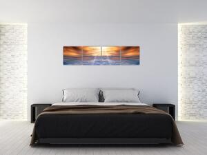 Moderný obraz - slnko nad oblaky (Obraz 160x40cm)