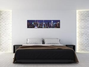 Obraz mesta - nočná žiara mesta (Obraz 160x40cm)