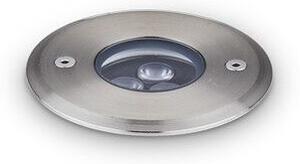 Ideal Lux 255651 FLOOR vonkajšie zápustné svietidlo do zeme LED D90mm 3W/390lm 3000K IP67 oceľ