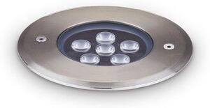 Ideal Lux 255668 FLOOR vonkajšie zápustné svietidlo do zeme LED D120mm 6W/780lm 3000K IP67 oceľ