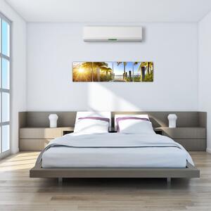 Moderný obraz do bytu - tropický raj (Obraz 160x40cm)