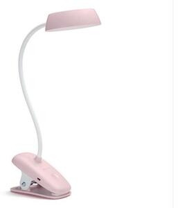 Philips 8719514396876 Donutclip dotyková štipcová lampička s lupou LED 3W/175lm 4000K USB ružová stmievateľná