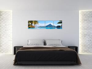 Moderný obraz - raj pri mori (Obraz 160x40cm)
