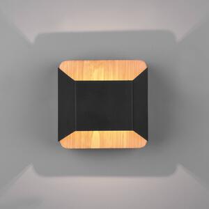 Nástenné svietidlo Arino LED, čierne, šírka 12,2 cm
