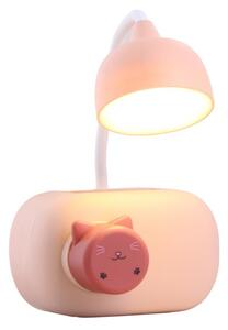 ECa LAMW03 Detská lampa s vypínačom v tvare zvieratka ružová