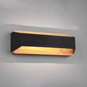 Nástenné svietidlo Arino LED, čierne, šírka 35,2 cm