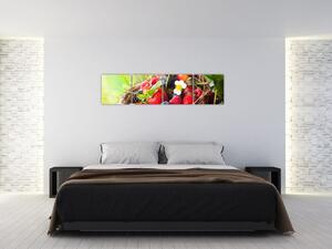 Obraz čučoriedok, jahôd a malín (Obraz 160x40cm)