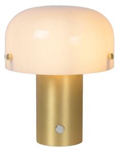 LUCIDE 05538/01/02 TIMON Lampička E14 1x25W matná zlatá/mosadz, opálová