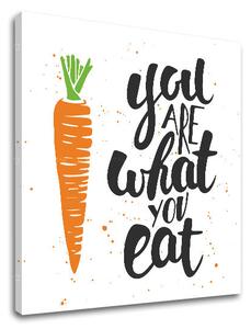 Obraz na stenu s textom You are what you eat - 30x30 cm