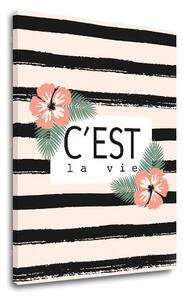 Obraz na stenu s textom C est la vie - 40x60 cm