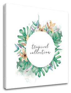 Obraz na stenu s textom Tropical collection - 30x30 cm