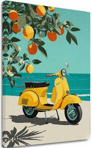 Obraz na plátne Vespa v Taliansku - Retro Ulička - 60x90 cm