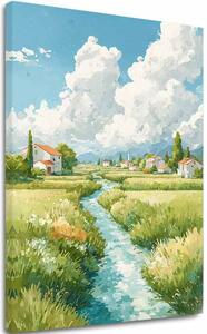 Obraz na plátne Letná Lúka - Krajinný Motív - 60x90 cm