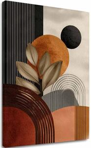 Obraz na plátne Béžovo-hnedé Tvary - Geometrický Motív - 60x90 cm