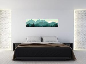 Obraz do obývačky - hory (Obraz 160x40cm)