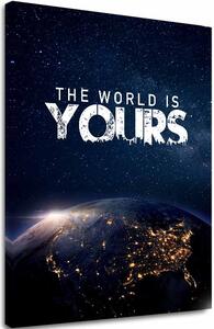 Obraz na plátne The World Is Yours - Inšpiratívna Dekorácia - 90x120 cm