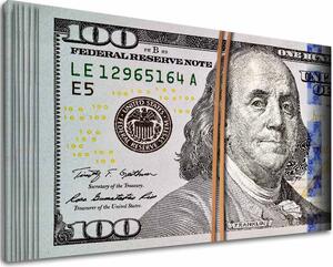 Obraz na plátne Benjamin Franklin - Symbol Múdrosti - 60x90 cm