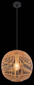 Závesné svetlo Hildegard z bambusu, Ø 30 cm