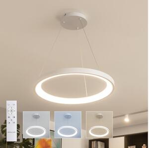 Brilagi - LED stmievateľný závesný luster na lanku FALCON SLIM LED/42W/230V priemer 50 cm biely + diaľkové ovládanie
