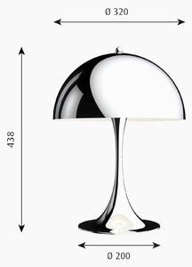Louis Poulsen Panthella 320 stolová lampa chrómová
