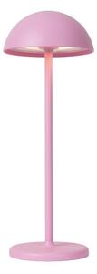 LUCIDE 15500/02/66 JOY vonkajšia dotyková stolná lampička LED V320mm 1,5W/190lm 3000K IP54 ružová, nabíjateľná batéria, USB kábel