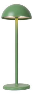 LUCIDE 15500/02/33 JOY vonkajšia dotyková stolná lampička LED V320mm 1,5W/185lm 3000K IP54 zelenkavá, nabíjateľná batéria, USB kábel