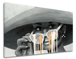 Obraz na plátne ŽENA V KLOBÚKU 001 - 40x60 cm