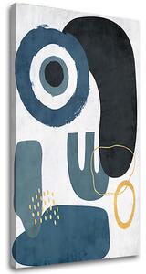 Obraz na plátne TYRKYSOVÝ ABSTRAKT 001 - 40x60 cm