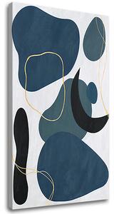 Obraz na plátne TYRKYSOVÝ ABSTRAKT 002 - 40x60 cm