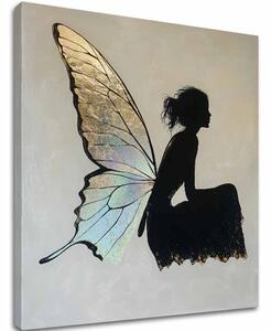 Obraz Káľovnej motýľov - 100% originál domaľovaný akrylom - 60x60 cm