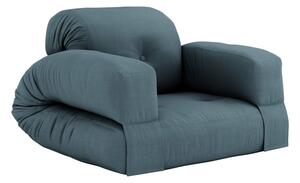 Rozkladacie kreslo s modrým poťahom Karup Design Hippo Petrol Blue