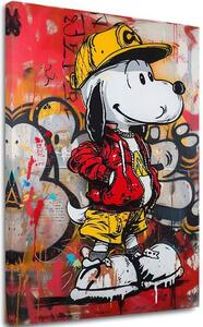 Obraz Cool Snoopy na plátne | Maľovaná štruktúra | 80x120 cm - 60x90 cm
