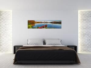Obraz - loď na jazeru (Obraz 160x40cm)