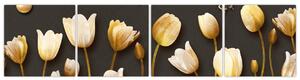 Obraz zlatých tulipánov (Obraz 160x40cm)
