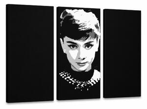 Ručne maľovaný POP Art obraz Audrey HEPBHURN - 120x80 cm