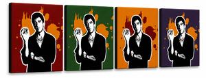 Ručne maľovaný POP Art obraz Scarface - AL PACINO - 160x40 cm