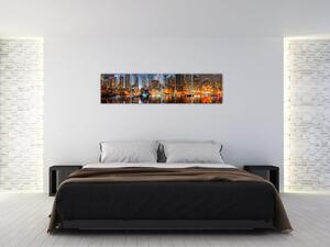 Obraz žiariace mesto (Obraz 160x40cm)