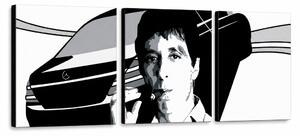 Ručne maľovaný POP Art obraz AL PACINO - 210x70 cm