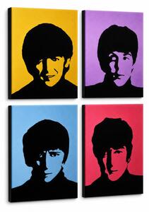 Ručne maľovaný POP Art obraz Beatles - 100x100 cm