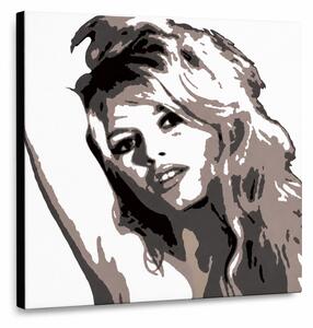 Ručne maľovaný POP Art obraz Brigitte Bardot - 110x80 cm
