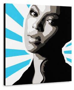 Ručne maľovaný POP Art obraz BEYONCÉ - 50x50 cm