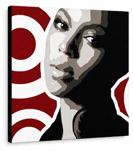 Ručne maľovaný POP Art obraz BEYONCÉ - 80x80 cm